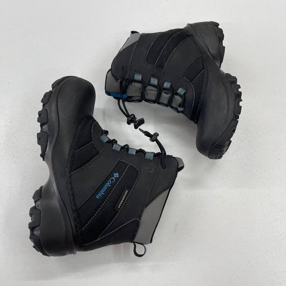 Columbia Rope Tow Black Waterproof Winter Snow Boots Shoes Youth Sz 4 - Picture 6 of 7